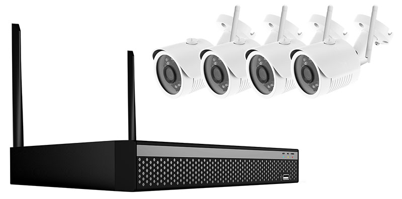 Überwachungskamera-Set mit Datenübertragung per WLAN Überwachungskamera-Set mit Datenübertragung per WLAN