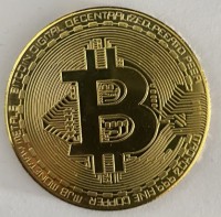 "Bitcoin Münze" Aufwendig aus massivem Metall gefertigt und echt vergoldet