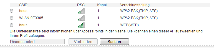 Wifi Einstellungen am PC