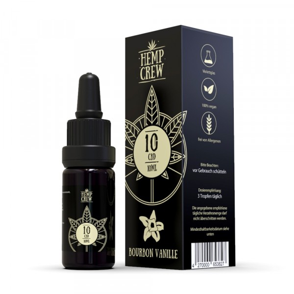 CBD Öl Bourbon Vanille - HempCrew 10% 10ml