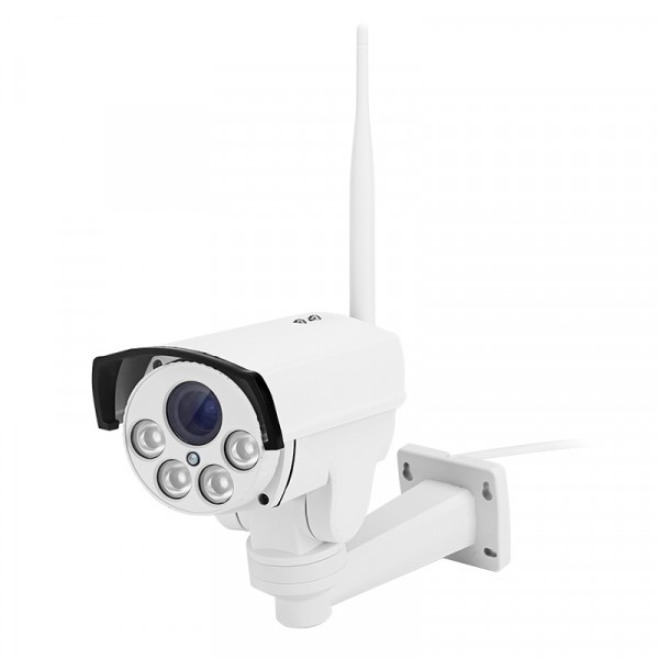 Full HD WLAN Outdoor-Überwachungskamera als wetterfeste IP-Kamera mit Schwenken, Neigen und Zoomen