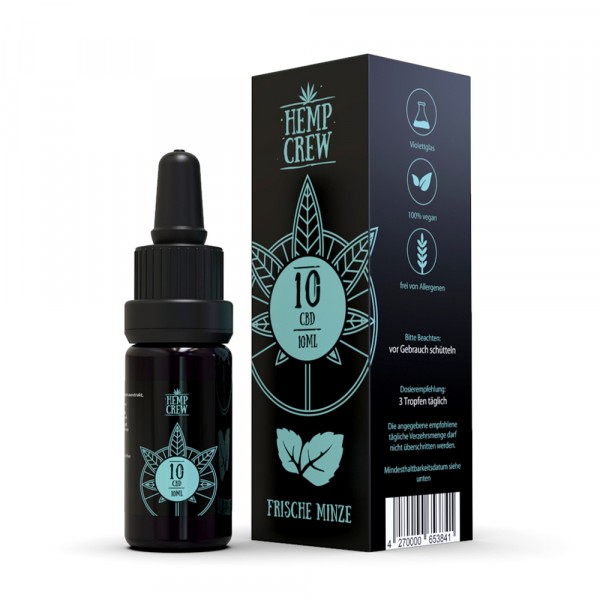 CBD Öl Frische Minze - HempCrew 10% 10ml