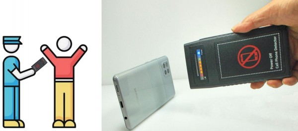 Handyscanner Smartphone Handy Detektor findet Mobiltelefone auch im Flugmodus und ohne Akku oder SIM