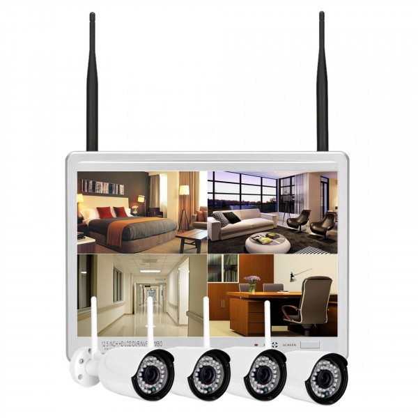 Infrarot WLAN Überwachungskamera mit Monitor und NVR als Set für mobilem Fernzugriff